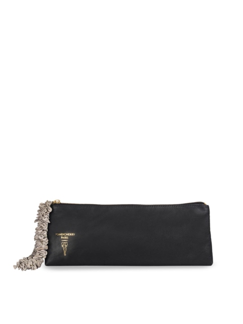 

Hidesign Women Black Solid Leather Zip Around Wallet