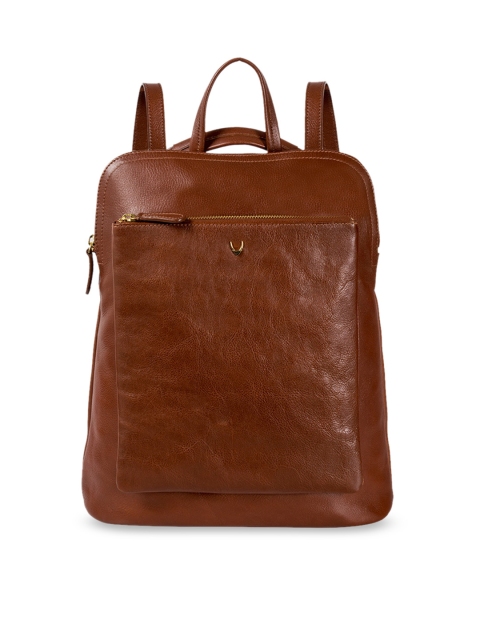 

Hidesign Tan Brown Solid Leather Shoulder Bag