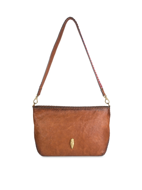

Hidesign Tan Brown Solid Leather Handheld Bag