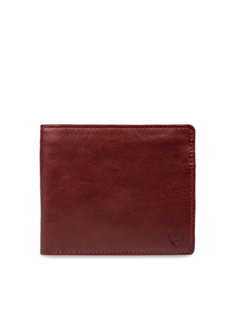 

Hidesign Men Red Solid Two Fold Leather Wallet