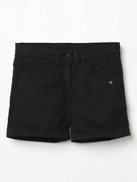 

Bossini Girls Black Solid Regular Fit Regular Shorts