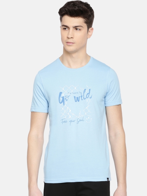 

Dollar Bigboss Men Blue Printed Lounge T-Shirt