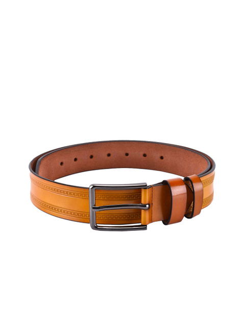 

BuckleUp Men Tan Brown Solid Belt