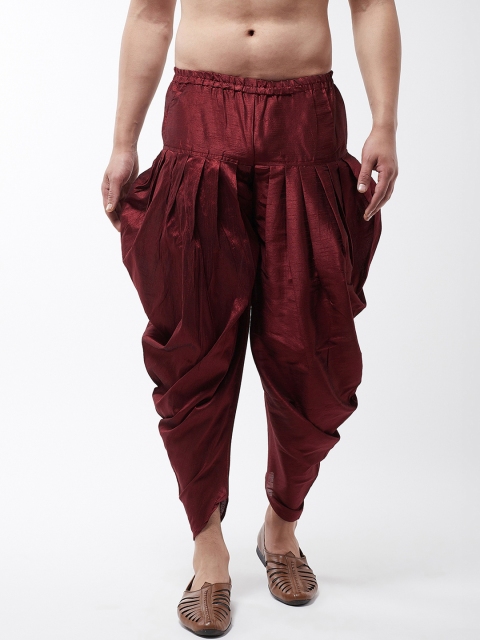 

SOJANYA Men Maroon Solid Harem Pants