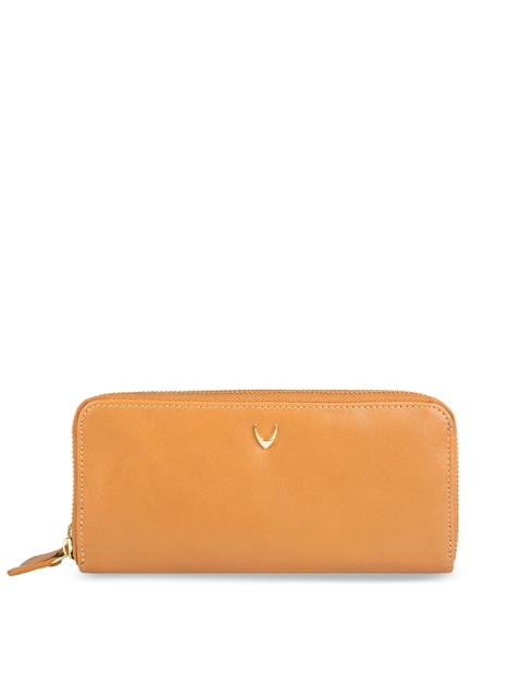 

Hidesign Women Tan Brown Solid Leather Zip Around Wallet
