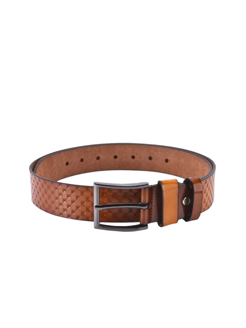 

BuckleUp Men Tan Brown Textured Belt