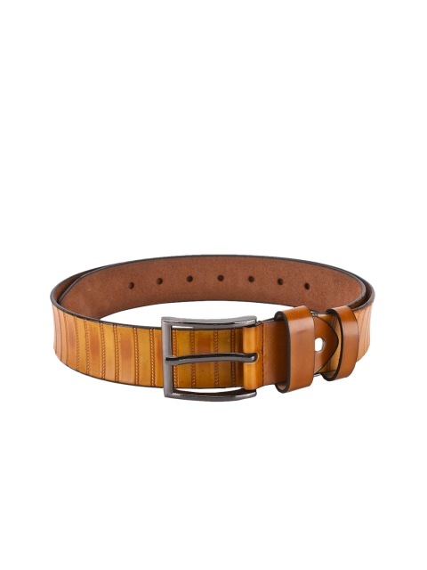

BuckleUp Men Tan Brown Textured Belt