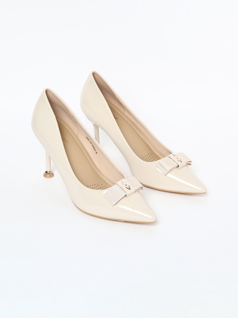 CODE by Lifestyle Women Off-White Solid Pumps