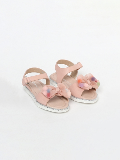 

Fame Forever by Lifestyle Girls Peach-Coloured Solid Open Toe Flats