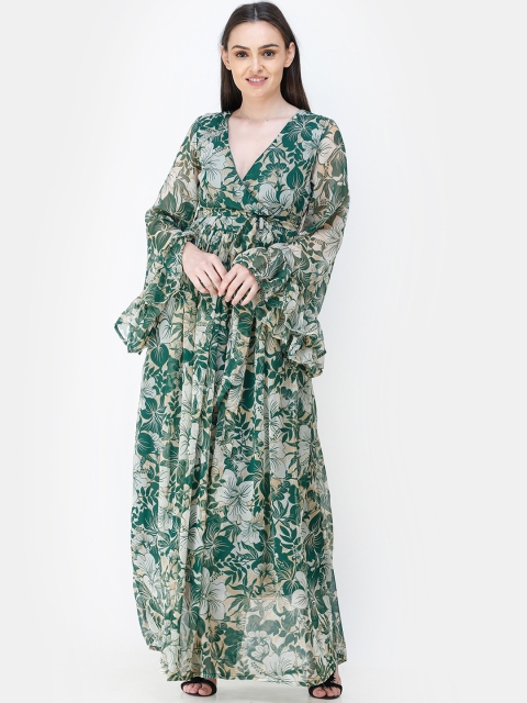 

Cation Women Green Printed Maxi Dress