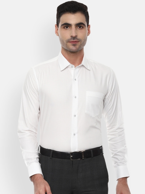 

Van Heusen Men White Slim Fit Printed Formal Shirt