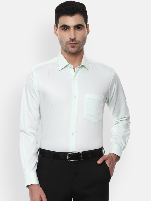 

Van Heusen Men Green Regular Fit Solid Formal Shirt