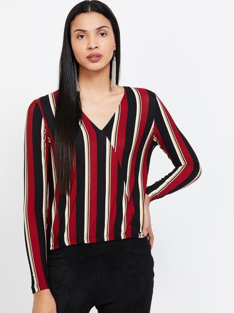 

CODE by Lifestyle Women Red Striped Top