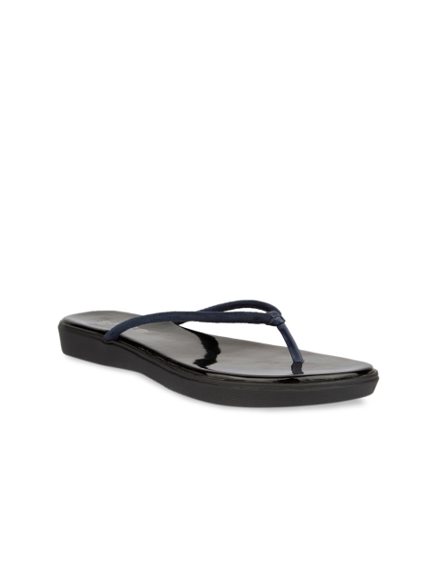 

SOLES Women Blue Solid Open Toe Flats