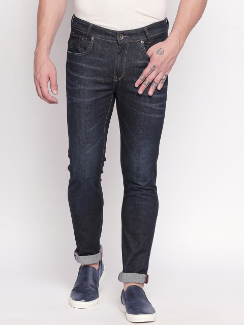 

Mufti Men Navy Blue Regular Fit Mid-Rise Clean Look Stretchable Jeans
