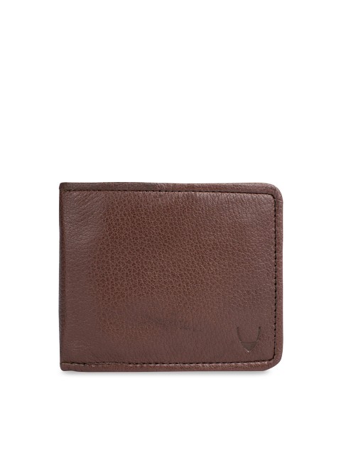 

Hidesign Men Brown Textured Two Fold Leather Wallet