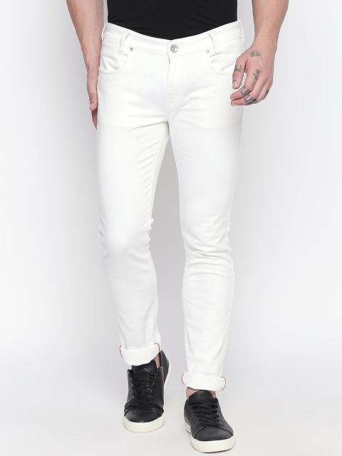 

Mufti Men White Regular Fit Mid-Rise Clean Look Stretchable Jeans