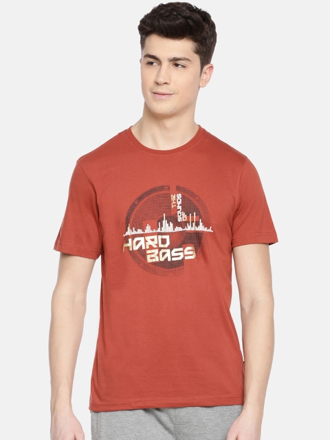 

Dollar Bigboss Men Red Printed Lounge T-Shirt