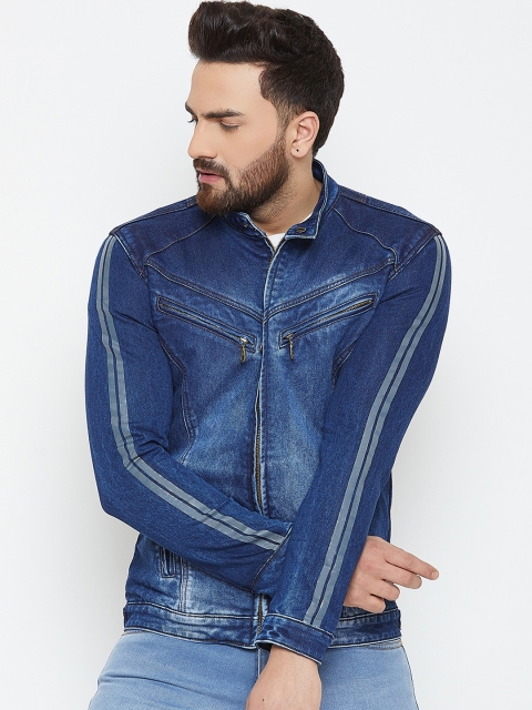 

KROSSSTITCH Men Blue Solid Denim Jacket