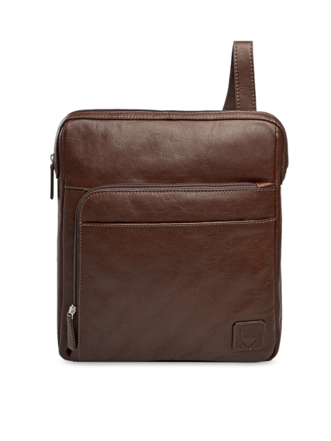 

Hidesign Men Brown Solid Leather Messenger Bag