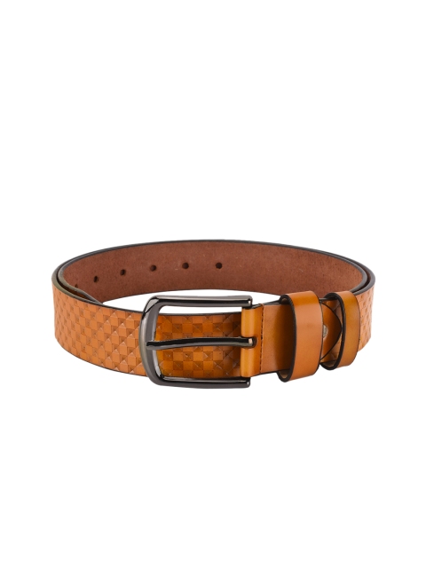 

BuckleUp Men Tan Brown Textured Belt