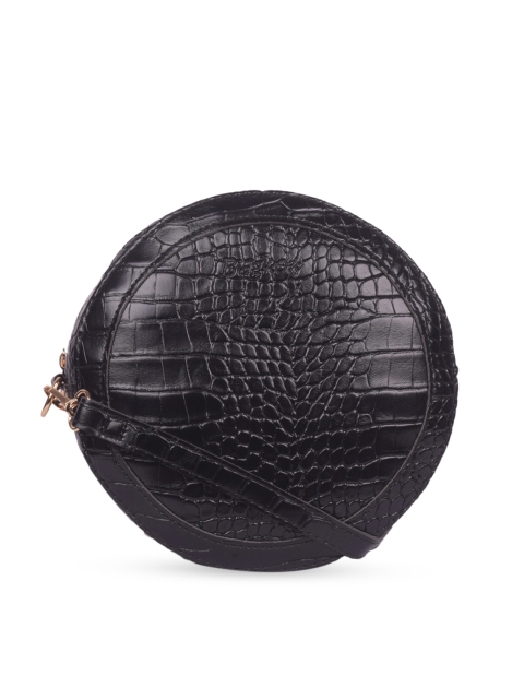 Bagkok Black Textured Sling Bag