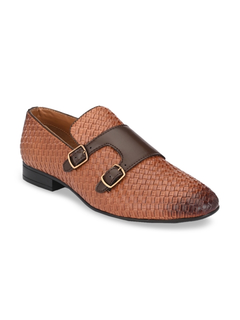 

Big Fox Men Tan Brown Textured Formal Monks