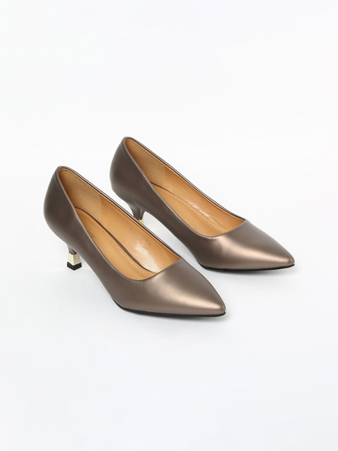 

CODE by Lifestyle Women Gunmetal-Toned Solid Pumps, Metallic