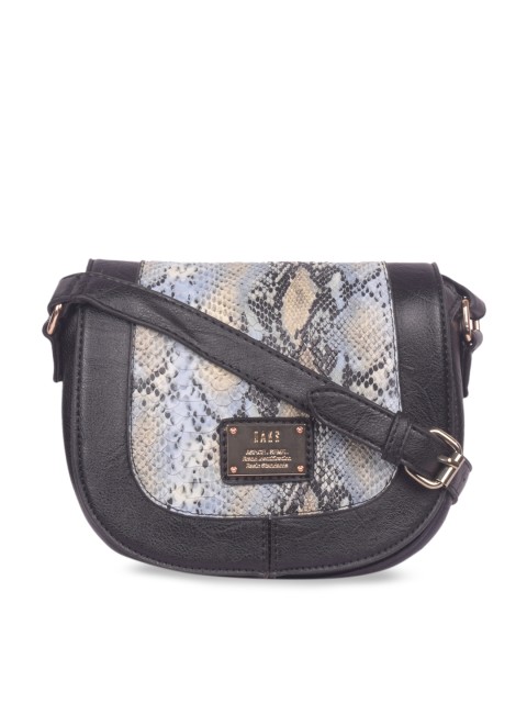 

Bagkok Black & Grey Printed Sling Bag