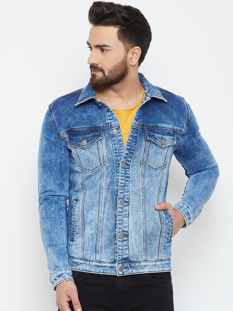 

KROSSSTITCH Men Blue Solid Denim Jacket