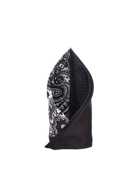 

Peter England Men Black & White Printed Pocket Square