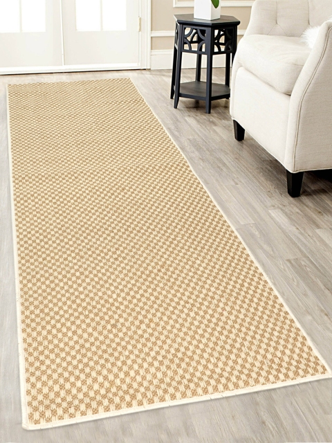 

Saral Home Beige Checked Anti-Skid Floor Runner