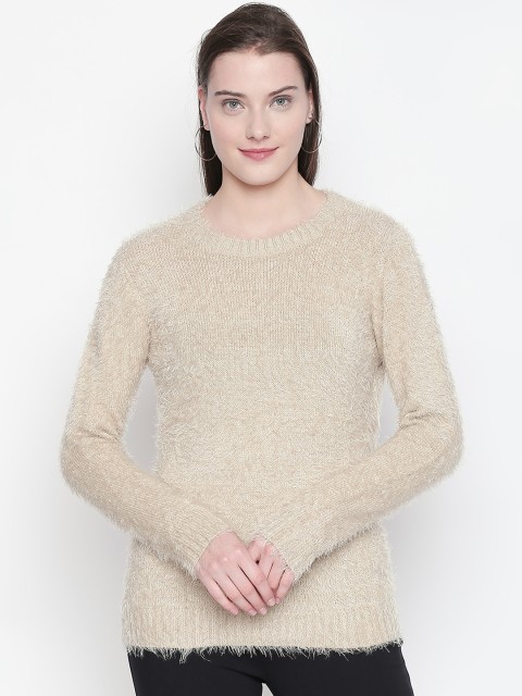 

Honey by Pantaloons Women Beige Fuzzy Pullover