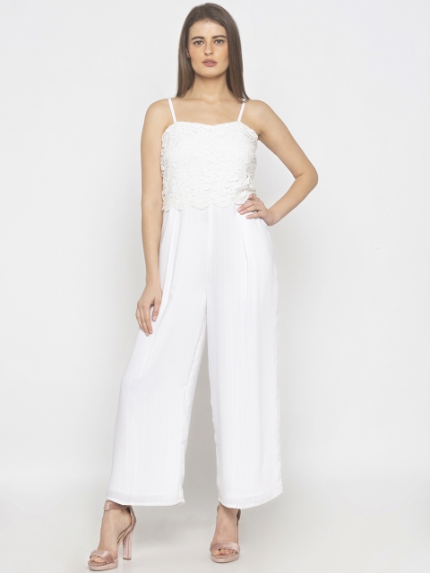 

Iti Women White Solid Basic Jumpsuit