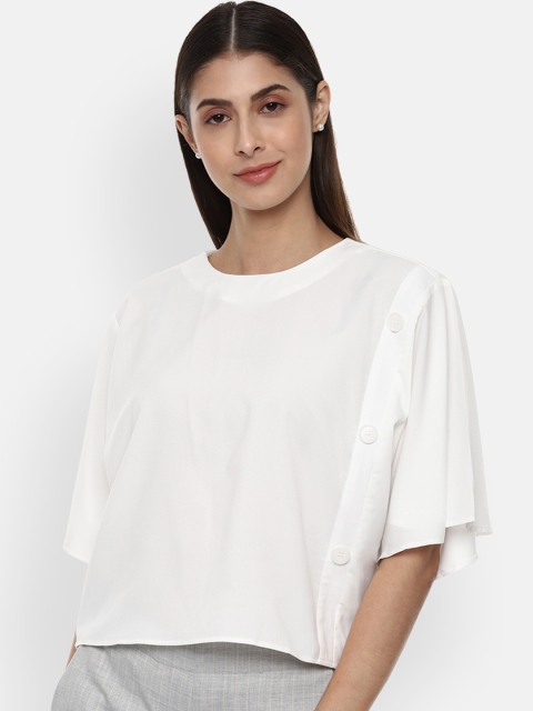 

Van Heusen Woman White Solid Top