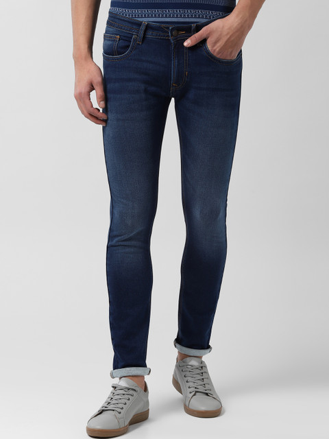 

Peter England Casuals Men Navy Blue Skinny Fit Mid-Rise Clean Look Stretchable Jeans