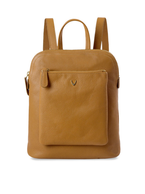 

Hidesign Tan Brown Solid Leather Shoulder Bag