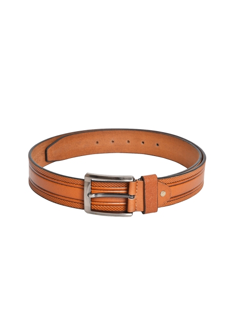 

Second SKIN Men Tan Brown Leather Textured Belt