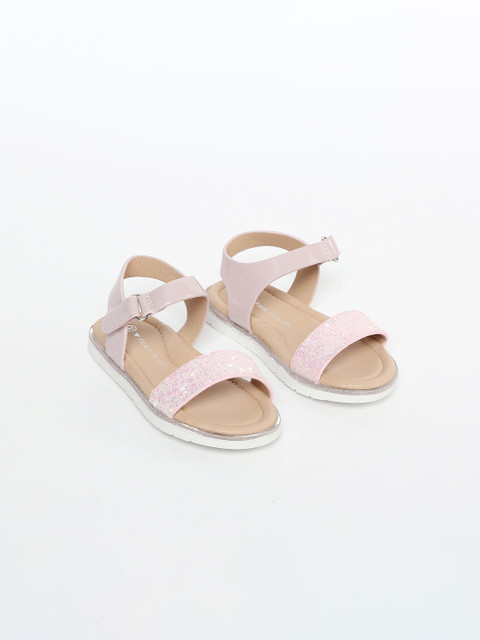 

Fame Forever by Lifestyle Girls Pink Embellished Open Toe Flats