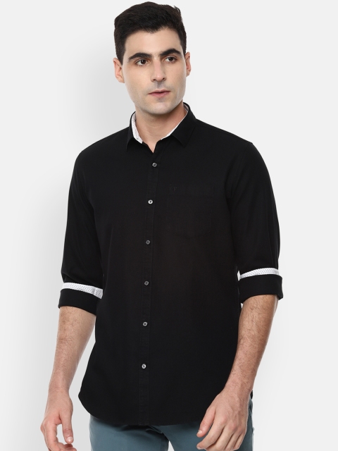 

Van Heusen Sport Men Black Slim Fit Solid Casual Shirt