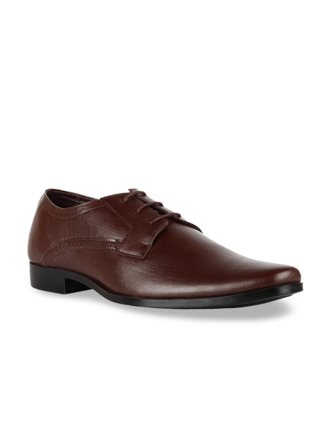 

Franco Leone Men Brown Solid Leather Formal Derbys