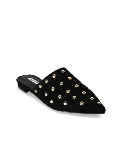 

ELLE Women Black Textured Mules
