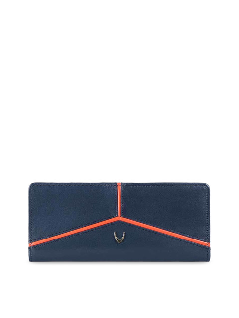 

Hidesign Women Blue Solid Two Fold Leather Wallet