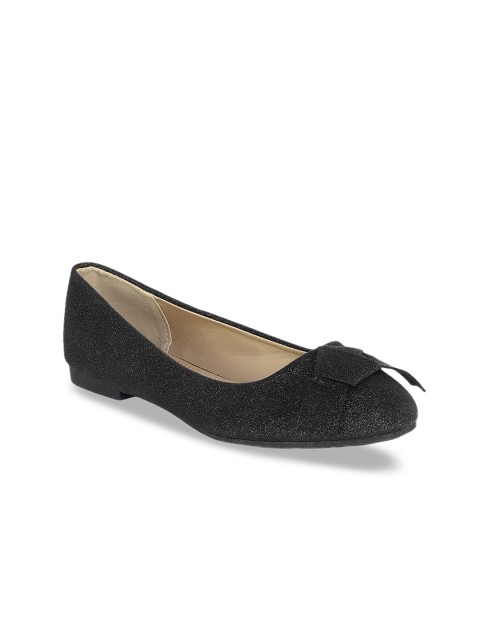 

ELLE Women Black Textured Ballerinas