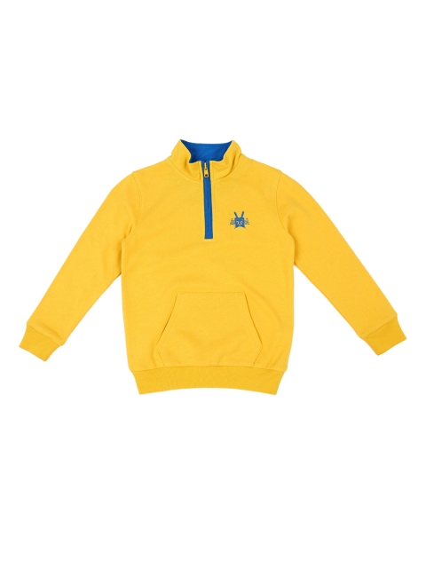 

CHALK by Pantaloons Boys Yellow Solid Sweatshirt