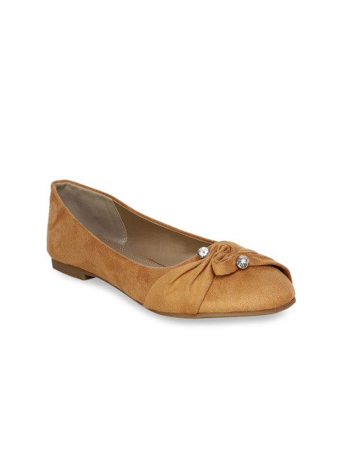 

ELLE Women Tan Solid Ballerinas