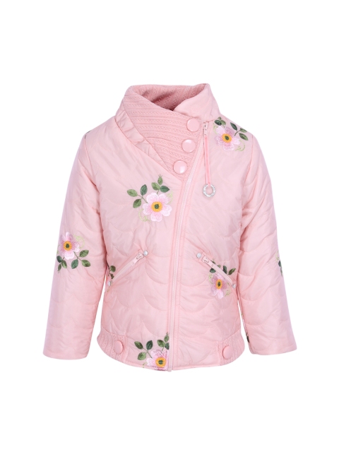 

CUTECUMBER Girls Pink Solid Padded Jacket