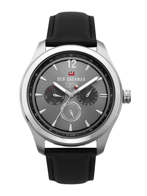 

BEN SHERMAN Men Grey Analogue The Sugarman Leather Watch WBS112B