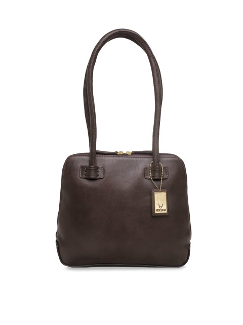 

Hidesign Brown Solid Leather Handheld Bag