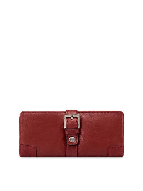 

Hidesign Women Red Solid Leather Two Fold Wallet